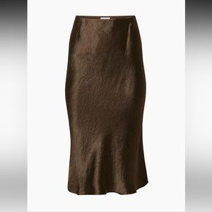 Babaton satin Midi slip Skirt